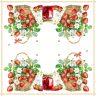   Ti-Flair Szalvéta 33x33 cm 3 Rétegű 20 Lap/Csomag Fraises Dans Une Corbeille