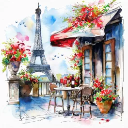   Ti-Flair Szalvéta 33x33 cm 3 Rétegű 20 Lap/Csomag Café À Paris