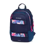 OXY SPORT Hátizsák 24 Liter Flowers Blue Fekete Tolltartóval