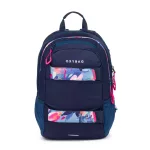 OXY SPORT Hátizsák 24 Liter Flowers Blue Fekete Tolltartóval