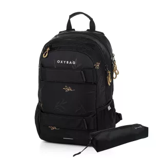   OXY SPORT Hátizsák 24 Liter Flowers Black Fekete Tolltartóval
