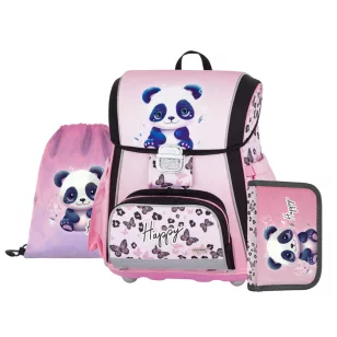 OXY PREMIUM Merevfalú Iskolatáska Szett 3 Darabos Panda
