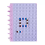OXY BAG Füzet A/5 Keményfedeles 80 Lapos Vonalas Építőkockás Lila