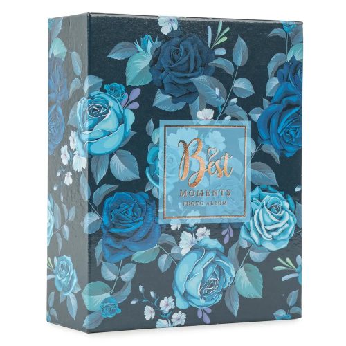 Gedeon Fotóalbum 12,5x16,5 cm 100 Darab 10x15 cm-es Fotóhoz Kék Rózsa