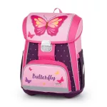 OXY PREMIUM Merevfalú Iskolatáska 27 Liter Butterfly Pink