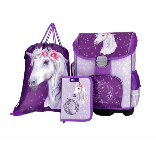 ABC123 Iskolatáska Szett 3 Részes Unicorn