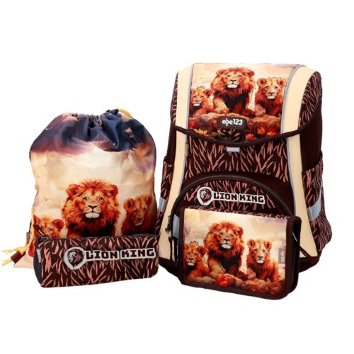 ABC123 Iskolatáska Szett Ergo Premium 4 Részes Lion