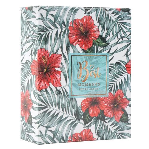 Fotóalbum 12,5x16,5 cm 100 Darab 10x15 cm-es Fotóhoz Hibiszkus