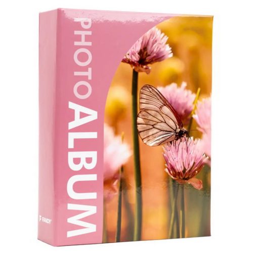 Fotóalbum 17x22,5 cm Ragasztott 200 Darab 10x15 cm-es Fotóhoz Rózsaszín