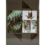 Fotóalbum 19x25 cm Ragasztott 200 Darab 10x15 cm-es Fotóhoz Zöld Növények