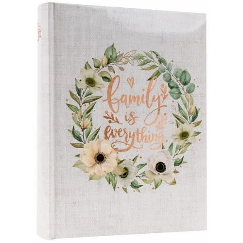 Fotóalbum 19x25 cm Könyvkötésű 200 Darab 10x15 cm-es Fotóhoz Family