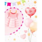 Baba Fotóalbum 11,5x14,5 cm 100 Darab 10x15 cm-es Fotóhoz Rózsaszín