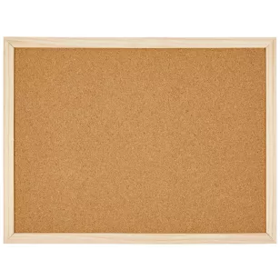   OfficeArt Parafatábla 40x60 cm Natúr Kezeletlen Fenyőfa Kerettel Préselt Parafából Tartós Rugalmas Felület Formaldehid-Mentes