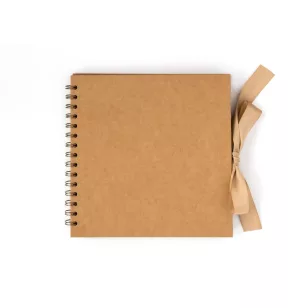 Scrapbook Fotóalbum 20,5x20,5 cm 35 Lapos Spirálos Kraft