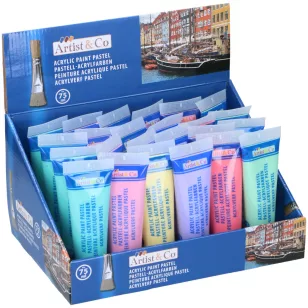 Artist&Co Akrilfesték 75ml Pasztel Vegyes Színek