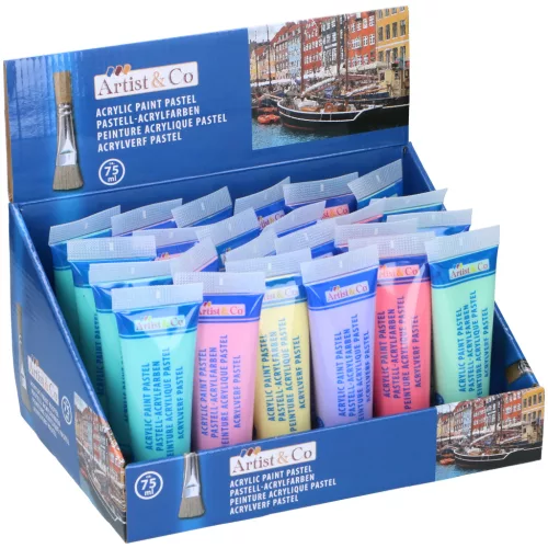 Artist&Co Akrilfesték 75ml Pasztel Vegyes Színek