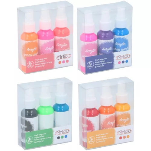 Artico Akrifesték Spray Készlet 3x50 ml Vegyes Színek