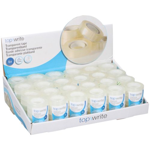 Topwrite Ragasztószalag 12 mm x 33 m 6 Darabos