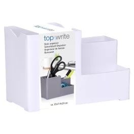   Topwrite Asztali Írószertartó 15x7x10 cm Négyzetes Fehér
