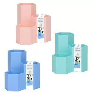   Topwrite Asztali Írószertartó 12x12x5,5 cm Hatszögletű Vegyes Színek