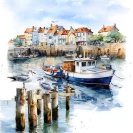   Ti-Flair Szalvéta 33 x 33 cm 3 Rétegű 20 Lap/Csomag Port Scene