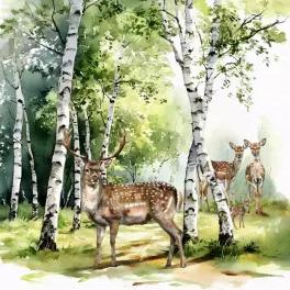   Ti-Flair Szalvéta 33 x 33 cm 3 Rétegű 20 Lap/Csomag Birch Forest