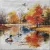 Ti-Flair Szalvéta 33 x 33 cm 3 Rétegű 20 Lap/Csomag Mallard Ducks at Autumn Pond