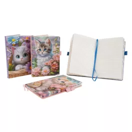   Fandy Keményfedeles Notesz A/5 80 Lapos Vonalas Tollbújtatóval Élfestett Vegyes Mintákban