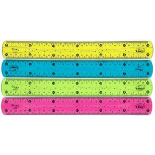 Fandy Vonalzó Hajlítható 30 cm Műanyag Vegyes Színekben