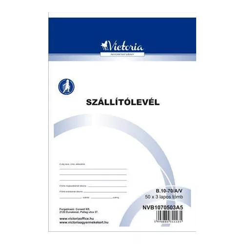 Victoria B. 10-70 szállitólevél 50x3 A/5