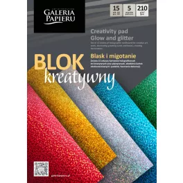   Papírgaléria Dekorkarton A/4 210 Gramm Csillámos Holografikus Hatású 5 Szín 3 Ív/Szín 15 Ív/Csomag