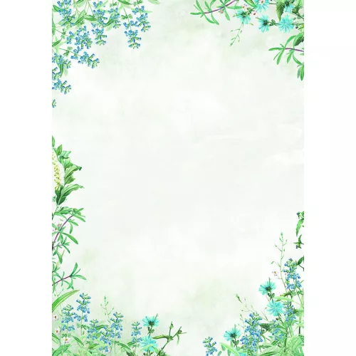 Papírgaléria Prémium Meghívó Papír A/4 100 gramm 50 Ív/Csomag Fiori Blue