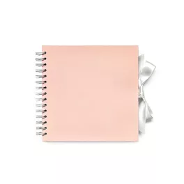   Papírgaléria Scrapbook Fotóalbum 20,5x20,5 cm 35 Lapos Spirálos Selyemfényű Rózsaszín