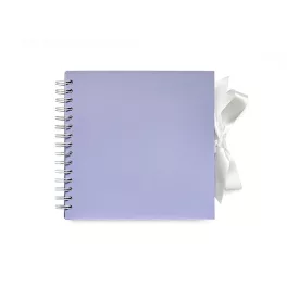   Papírgaléria Scrapbook Fotóalbum 20,5x20,5 cm 35 Lapos Spirálos Selyemfényű Levendula Lila