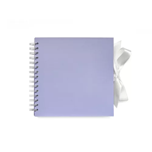 Papírgaléria Scrapbook Fotóalbum 20,5x20,5 cm 35 Lapos Spirálos Selyemfényű Levendula Lila