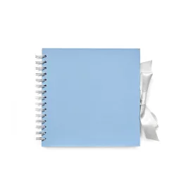   Papírgaléria Scrapbook Fotóalbum 20,5x20,5 cm 35 Lapos Spirálos Selyemfényű Kék
