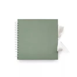   Papírgaléria Scrapbook Fotóalbum 20,5x20,5 cm 35 Lapos Spirálos Selyemfényű Zöld