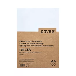   Dovre Delta Spirál Hátlap A/4 Bőrhatású 100 Darab/Csomag Fehér