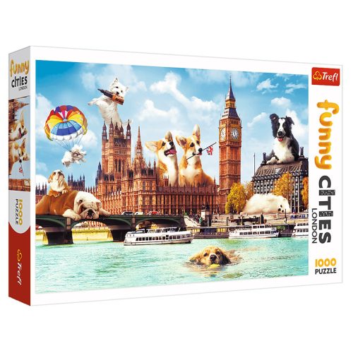 Trefl Puzzle Crazy City Kutyák Londonban 1000 Darabos
