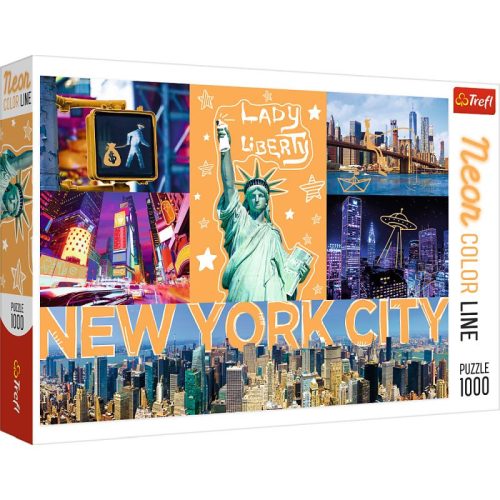 Trefl Puzzle Neon Color Line New York City 1000 Darabos