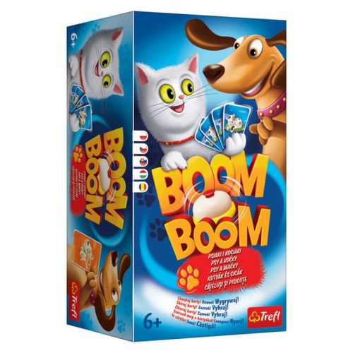 Trefl Boom Boom Társasjáték Kutyák és Cicák