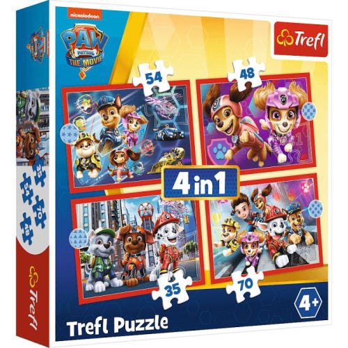 Trefl Puzzle 4in1 Mancs Őrjárat A Városban