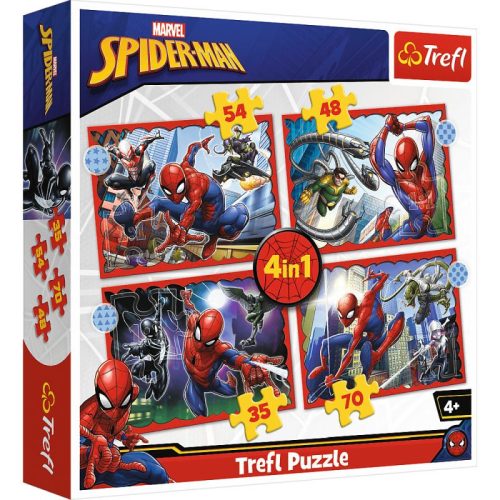 Trefl Puzzle 4in1 A Hős Pókember
