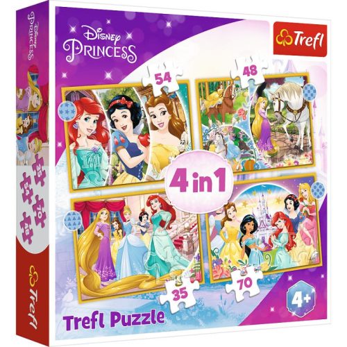 Trefl Puzzle 4in1 Hercegnők Boldog Napja