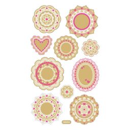 Kraft Mandala Minta Pink Csillámos Dekor 10x16 cm 2 ív/bliszter