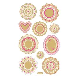   Stick Art Matrica Kraft Mandala Minta Pink Csillámos Dekor 10x16 cm 2 ív/bliszter