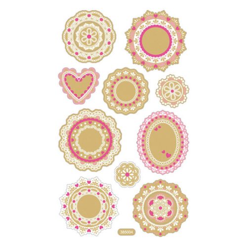 Stick Art Matrica Kraft Mandala Minta Pink Csillámos Dekor 10x16 cm 2 ív/bliszter