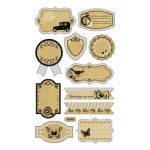 Stick Art Matrica Kraft Vintage Minta Pink Csillámos Dekor 10x16 cm 2 ív/bliszter