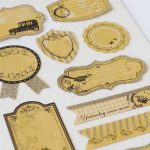 Stick Art Matrica Kraft Vintage Minta Pink Csillámos Dekor 10x16 cm 2 ív/bliszter