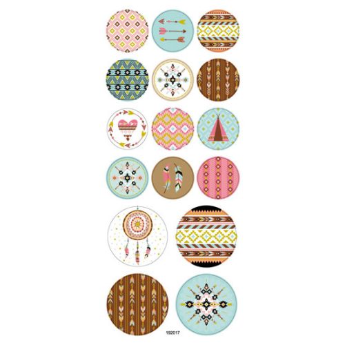 Stick Art Matrica Fólia Papír Indiános Minta 10x23 cm Arany Dekor